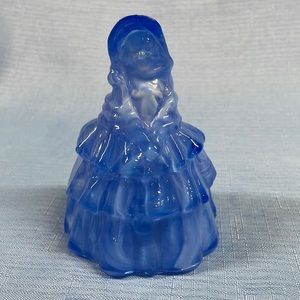 Boyd Blue Slag Glass third annual 1981 Louise Bell 4”